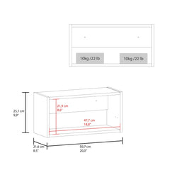 Museum Pull-Up Door Wall Cabinet, Compact Kitchen, Garage or Bathroom Storage Unit, White