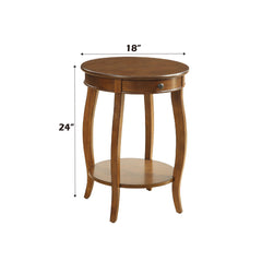 Story Walnut Finish Accent Table