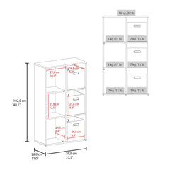 Astyanax 40" H Bookcase and Storage Cabinet with One Door and 3 Open Display Shelves, Compact Storage Cabinet