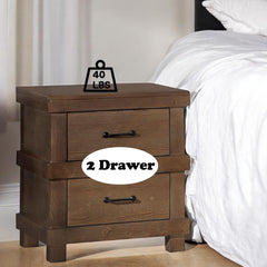 Showcase Antique Oak Finish Nightstand