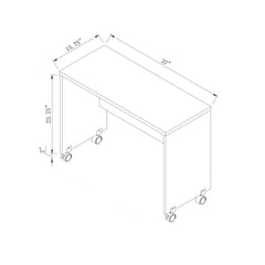 Aegisthus Mobile Stand, Computer Desk, Home Office Desk - Red Cocoa
