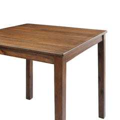 Fable Finish Transitional Style 5pc Dining Table Set 1x Counter HT. Table 4x Chair Square Shape Table Slat Back Chair Dining Room