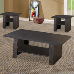 Hercules rich black 3 piece occasional table set