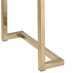 Electra Black Fabric & Champagne Finish Bench