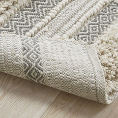 Aegisthus Texture Stripe Bath Rug Grey 20x32"