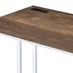 Paradise Walnut & White Finish Writing Desk W/USB