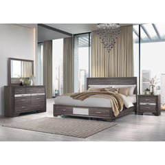 TALE SPARKLE GREY QUEEN BED