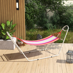 Hammock Stand, Portable Adjustable Steel Frame Hammock Stand, Weather Resistant, 10.3', 550 lbs. Capacity, White