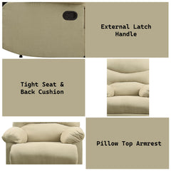 Valhalla Beige Microfiber Motion Recliner