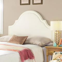 Odyssey Upholstered Queen Headboard, Antique White Woven