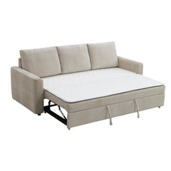 Hera Beige Linen Pull out Sleeper