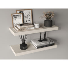 Hercules 31.5" Wide Floating Shelves Set Of 2, Shelves For Wall Decor For Bedroom, Bathroom Storage Shelves, Book Shelves For Living Room