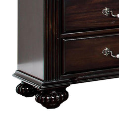 Sonata Traditional Style Beautiful Nightstand, Dark Walnut