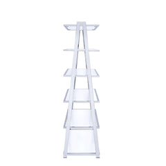 Aura White High Gloss & Chrome Finish Bookshelf