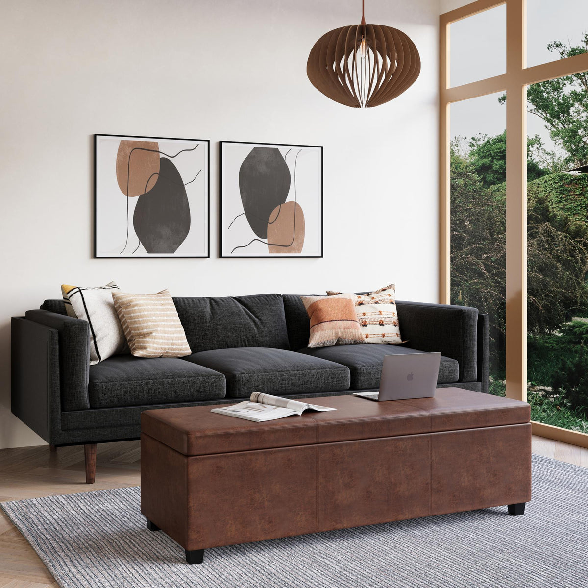 Quasar Extra Large Storage Ottoman Bench