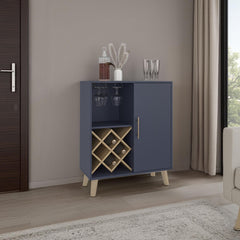 Paradise Low Bar Cabinet with Open Storage, Modern Bar Furniture for Living Room or Entertainment Area