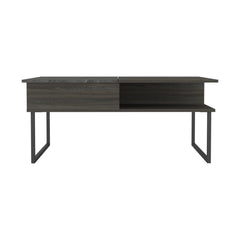 Lyra Lift Top Coffee Table, One Shelf -Espresso / Onyx