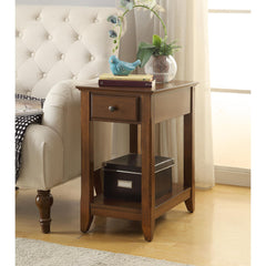 Mercury Walnut Finish Accent Table