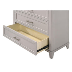 Gray 5 Drawer Chest