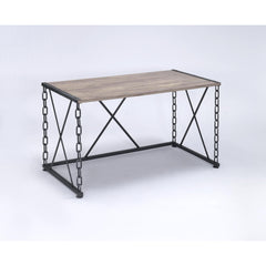 Olympus Rustic Oak & Antique Black Finish Writing Desk