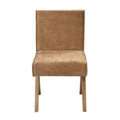 Paradise Chocolate Chenille & Oak Side Chair (Set of 2)