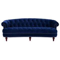 Harmony Rosa Victorian Chesterfield Tufted Sofa, Navy Blue Velvet