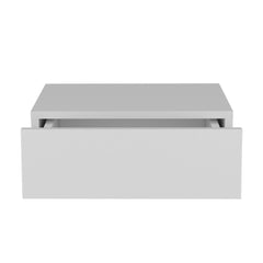 Floating Nightstand 5"H, Modern Wall-Mounted Bedside Shelf with Drawer, White
