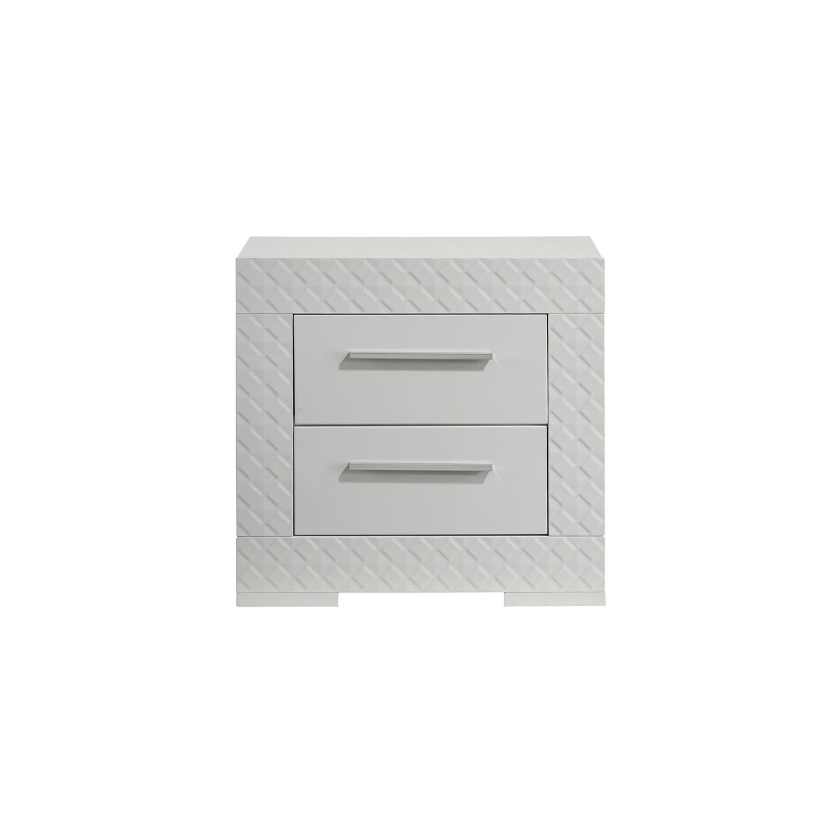 Galaxy Modern Style 2-Drawer Night stand Made with Wood in White