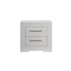 Galaxy Modern Style 2-Drawer Night stand Made with Wood in White