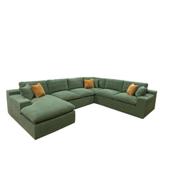 Coffee-Bean Like Upholstered Full Compressed Sectional