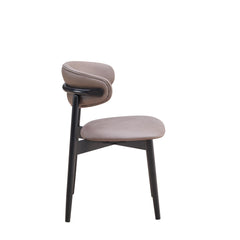 Pulsar Gray Polished Microfiber & Black Finish Side Chair (Set of 2)