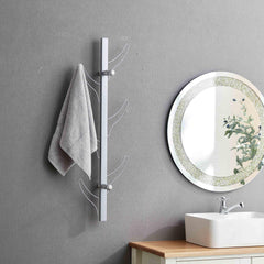 Melody Eight Hook Coat Rack Wall Mount - Silver