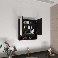 Rectangle Medicine Cabinet with Mirror Wenge