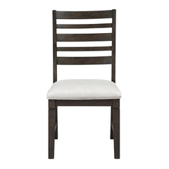 Classic Style Dark Espresso Finish Side Chairs Set of 2pc, Upholstery Seat Wooden Dining Furniture