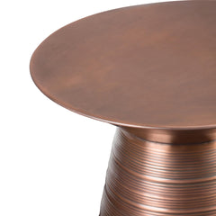 Menelaus 18 inch Wide Metal Accent Table in Aged Copper
