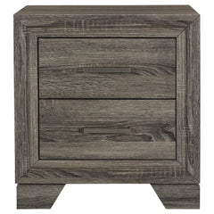 Hestia Brown Oak 2-drawer Nightstand Bedside Table