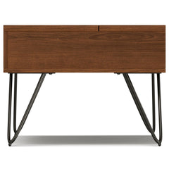 Nova 48 inch Wide Solid Wood Lift Top Coffee Table in Walnut Veneer