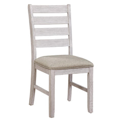 Eternity Dining Room Side Chairs 2pc Set Grayish White Finish Upholstered Seat Transitional Design Furniture