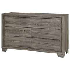 Hestia Brown Oak 6-drawer Dresser Cabinet