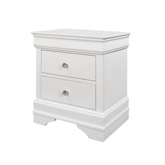 CHRONICLE CROCODILE METALLIC WHITE NIGHTSTAND