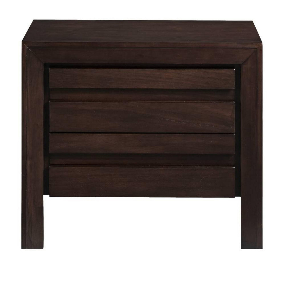 Armageddon Nightstand with Two Drawers, Brown