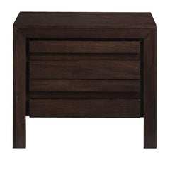 Armageddon Nightstand with Two Drawers, Brown