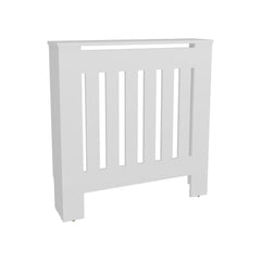Camelot Cover Cabinet with Slatted Panel, Modern Home Furniture for Heating Units, Ventilated Decorative Enclosure, White