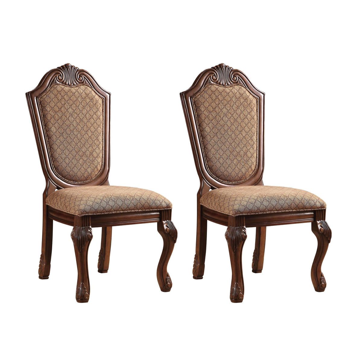 Quasar and Cherry Solid Back Side Chairs (Set of 2)