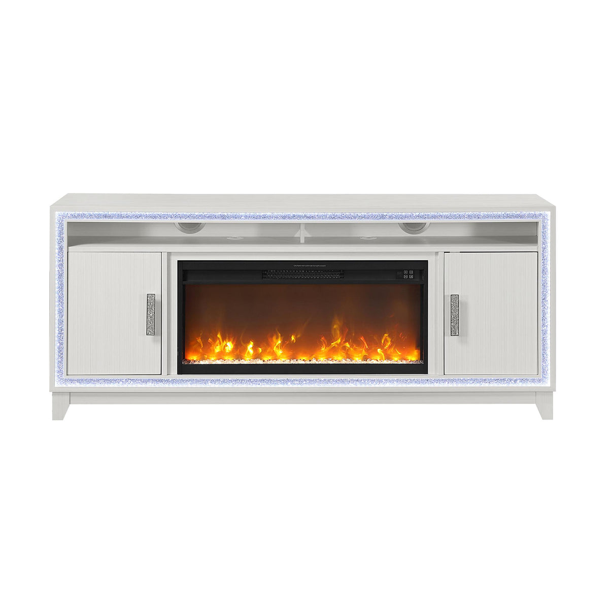 Priam White 72 Inch Fireplace