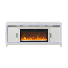 Priam White 72 Inch Fireplace