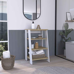 Hector Clair Linen Cabinet, Two Interior Shelves, Two Open Shelves, Single Door