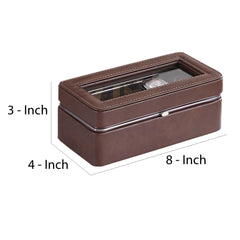 Electra Case with 4 Slots and Removable Cushions, Brown
