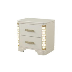 Lyric Nightstand with side LED lightning made with Wood in Beige