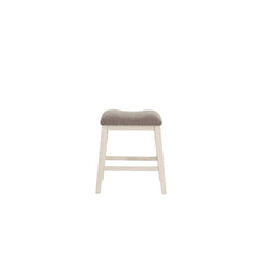 Modern Contemporary Dining Room Furniture Chairs Set of 2 Counter Height High Stools Light Wooden Cushion Seat